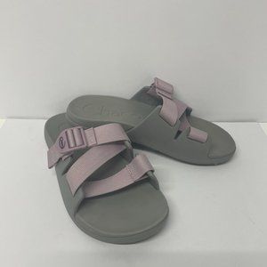 Chaco Chillos Slide Women’s Size 8 in Solid Mauve Violet grey footbed